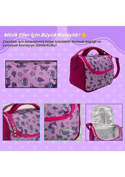 Kids Unicorn Sevimli Kelebek Temalı Kız/erkek Çocuk Beslenme Çantası fiyatları