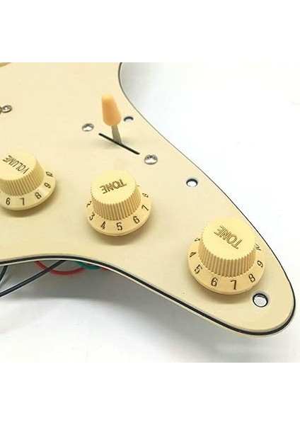 Gitar Pickguard Manyetikler Yüklü Prewired Scratch Plate Montaj Sss Sarı fiyatları