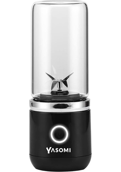 Taşınabilir Kablosuz Şarjlı Cam Smoothie El Blenderi Siyah (Yasomi Türkiye Garantili) fırsatları