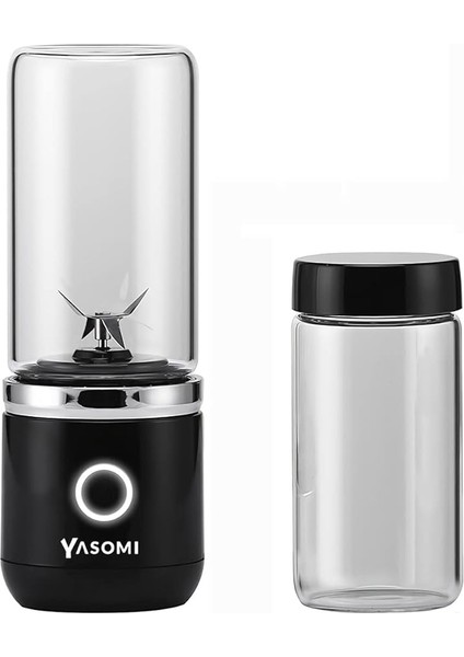 Taşınabilir Kablosuz Şarjlı Cam Smoothie El Blenderi Siyah (Yasomi Türkiye Garantili) indirimleri