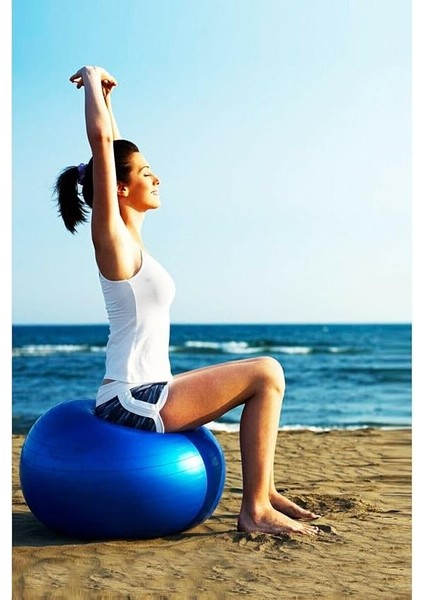 65 cm Pilates Topu Fitilli + Pompa Seti Plates Denge Yoga Spor Egzersiz Top Jimnastik Fitness Topu fiyatları