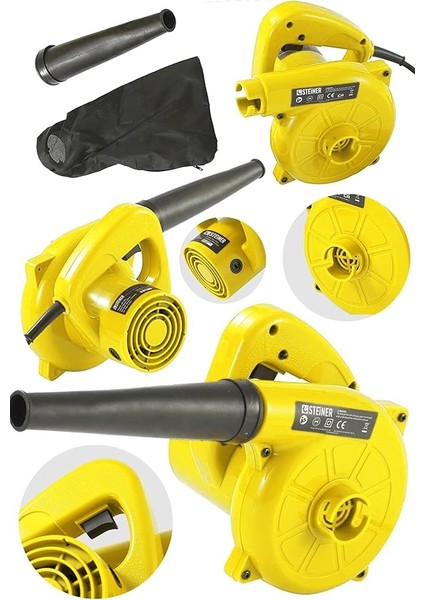 Alman Pro 3000 W Hava Kompresörü Elektrikli Devir Ayarlı Hava Körüğü Üfleme Makinası Emme Özellikli - ST0518R215400328