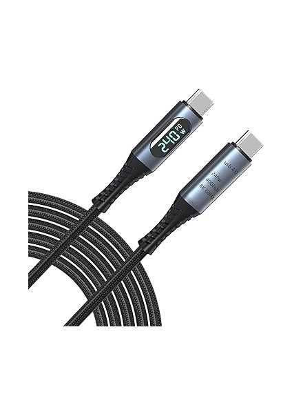 240W USB 4.0 Kablosu, LED Ekranlı, Tunderbolt 40GBPS 8K@60Hz Pd Tip C Kablosu, USB C - USB C Erkek - Erkek Kablo Kablosu Bilgisayar Type-C Laptop Pad Hub Için 1 Metre ZR850 fiyatları