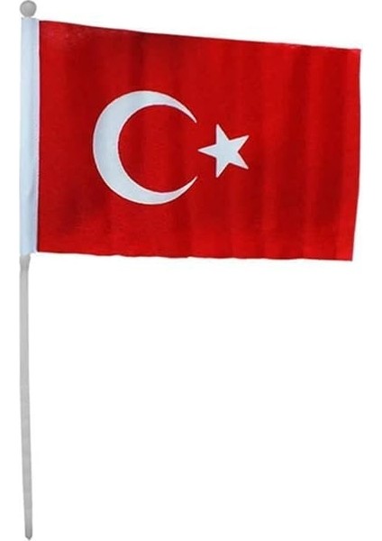 Adet - 20 x 30 Raşel Sopalı Bayrak - Ayyıldız Bayrak - Türk Bayrağı - Sopalı Ayyıldız Bayrak fırsatları