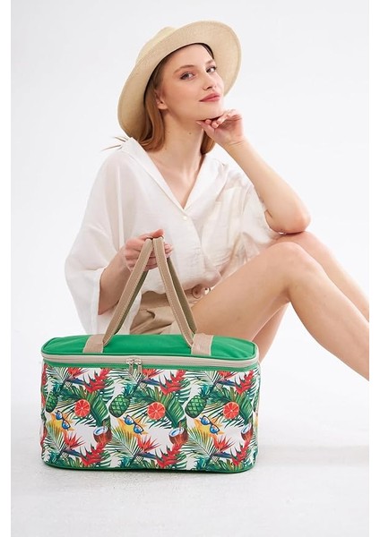 22 Litre Mavi Piknik/kamp Çantası Sepeti. Termal Termos Çanta (Sıcak-Soğuk Koruma Sağlar) Yeşil modelleri