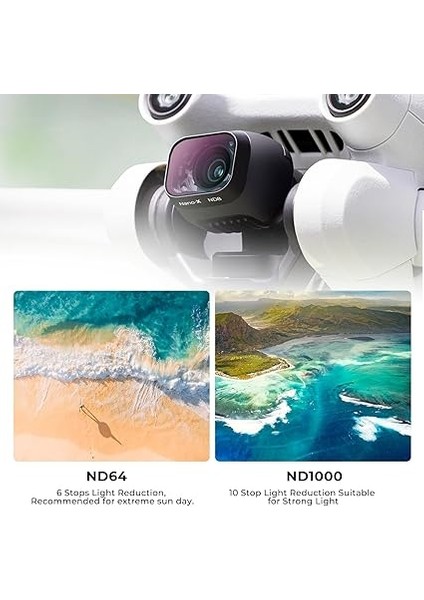 Concept Mini 3, Mini 3 Pro Nd Filtre, 6 Adet Nd4, Nd8, ND16, ND32, ND64, ND1000 Filtre Djı Mini 3 Pro, Mini 3 ile Uyumlu (Aksesuar: 1 x Iniş Iskeleti) (Plastik Versiyon) indirimleri
