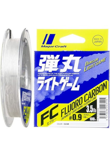 Craft Dangan Light Game Fluoro Carbon Misina DLG-F-0.9/0.157MM/3.5LB/1.98KG/100MT