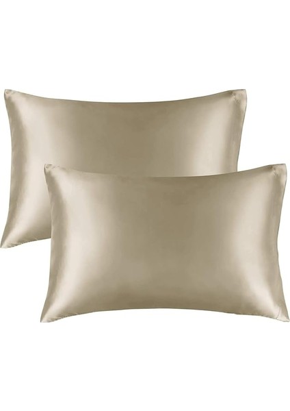 Yastık Kılıfı, Queen Size, Kıvırcık Saçlar, Ipeksi Yapı (Queen (50X75), Bej)