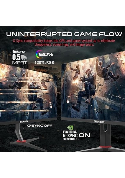 Call Of Duty 27" Fhd 180Hz, 0,5ms, Pivot, Fast Ips, Hdr Ready, HDMI 2.1, Ps5 Uyumlu Siyah Oyuncu Monitörü fırsatları