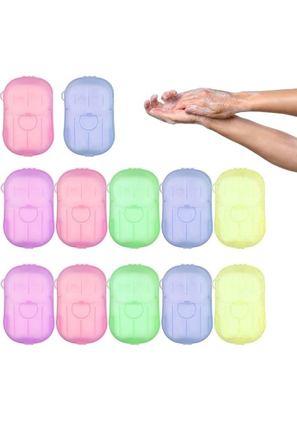 12 Kutu Sabun Yaprağı, 240 Yaprak Sabun Kağıdı, Yolculukta Tek Kullanımlık Kağıt Sabun, Dış Mekan, Seyahat,