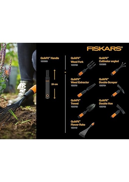 Alet Başlıkları Için Fiskars Sap, Uzunluk: 24 Cm, Alüminyum/fiberglas Takviyeli Plastik, Siyah/turuncu, 1000663 fırsatları