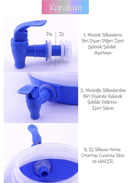 Musluklu Katlanır Su Bidonu Outdoor Akordiyon Kamp Su Konanası Çeşme Piknik Damacana Içecek Şişesi, Telvesse, Mavi fırsatları