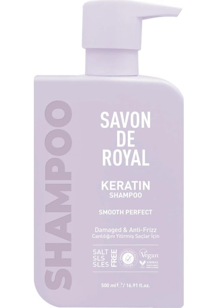 De Royal Miracle Şampuan 500 ml | Canlılığını Yitirmiş Saçlar | Pürüzsüz Etkili | Keratin Yağı | Tuz Içermez