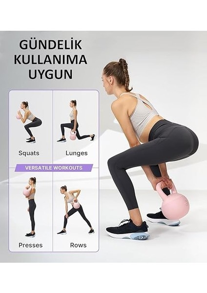 6kg Soft Kettlebell Yumuşak Tabanlı Metal Kumlu Ses Yapmaz Darbeye Dayanıklı Çift El Ağırlık indirimleri