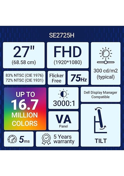 Mon LED 27"1920X1080 5ms V Ga HDMI SE2725H fiyatları