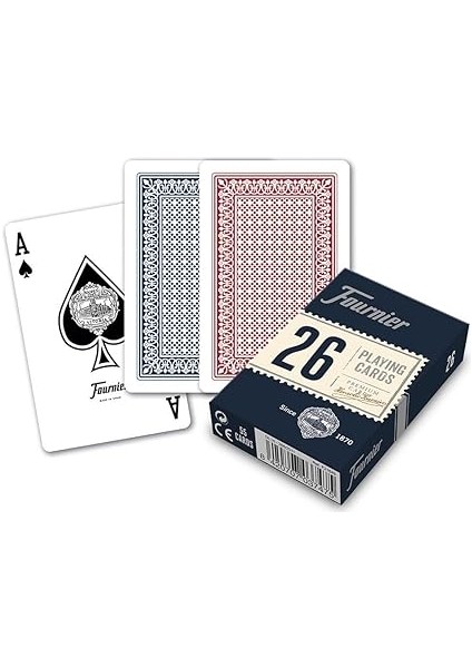 Bridge Oyun Kartları Nº 26, Standard Endeks, Kırmızı / Mavi modelleri