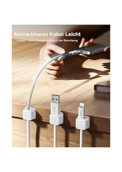 Kablo Klipsli Tutucu, 8 Paket Manyetik Çalışma Masası Kablo Düzenleyici Yönetim, Telefon Şarj Kablosu Tutucu, Güçlü Yapışan Tel Şarj Cihazı, Komodin, Mutfak Aletleri Için Tutucu modelleri