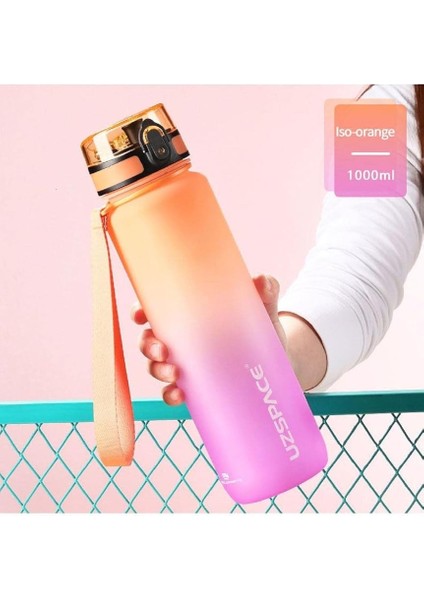 Fiftyfifty 1000ML Büyük Boy Çift Renk Softtouch Ff Collection Tritan Su Matarası Turuncu-Mor modelleri