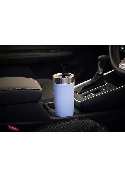 Unisex Adult No-Spill Tumbler Yalıtımlı Su Şişesi, Pipetli, Mavi, 720 ml fırsatları