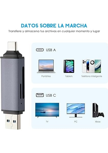 2'si 1 Arada USB 3.0 &amp; Type-C Sd Kart Okuyucu | Tf/sd/sdxc/sdhc Kartları Destekler | Pc, Dizüstü, Android Telefon ile Uyumlu Çift Konnektörlü Hafıza Kartı Adaptörü indirimleri