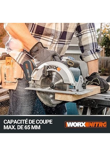 WX520.9 20VOLT 190MM Kömürsüz Profesyonel Şarjlı Daire Testere (Akü Dahil Değildir) modelleri