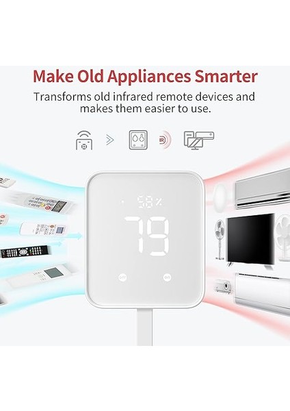 Hub2.0, Wifi Termometre Higrometre Olarak Çalışır, Ir Uzaktan Kumanda, Akıllı Uzaktan Kumanda ve Işık Sensörü, Switchbot Wi-Fi Bağlantısı (Destek 2.4ghz), Alexa ve Google Asistan ile Uyumlu fırsatları