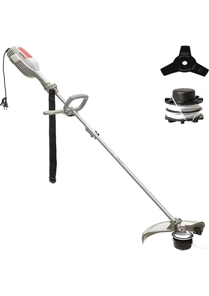 Elektrik Sense Rasensense Ies 1000 °c, Schnittkreis Ila 370 Mm, 1.000 Watt, Dahil Iplik Makarası ile Tippautomatik ve 3-Dişi-Dickichtmesser, Omuz Askısı Dahil