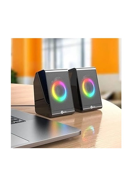 DS100 Kablolu (Usb+3.5mm) 1+1 Stereo Surround Ses 6W Rgb Aydınlatmalı Gelişmiş Ses ve Tak Çalıştır Kolay Kurulum Soundbar 410G Kompakt Masaüstü Hoparlör Siyah (Çifti Olarak Satılır) fiyatları