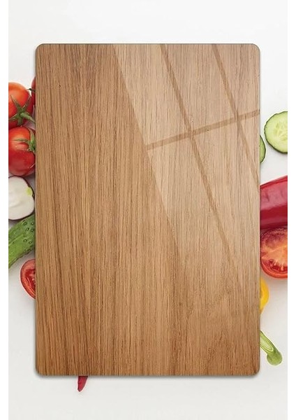 Cam Kesme Tahtası Ahşap Meşe Desenli 30 x 40 cm fırsatları