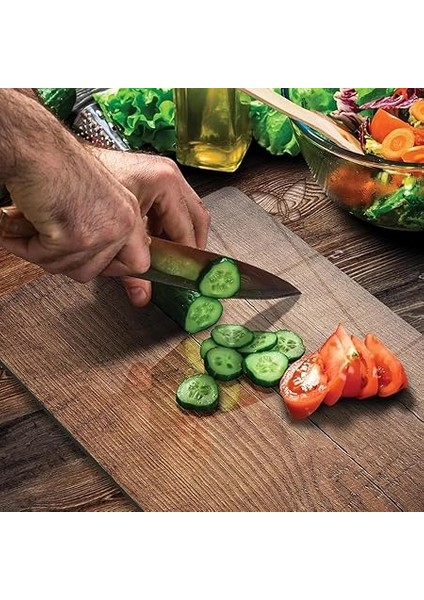 Eski Ahşap Desenli Cam Kesme Tahtası modelleri