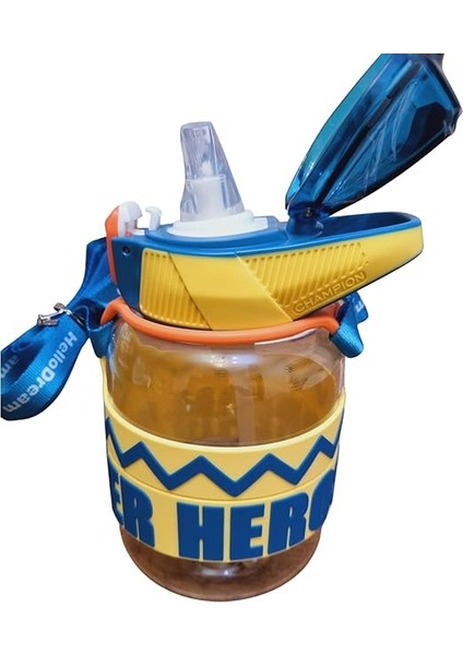 Tritan Çocuk Suluk - Pipetli ve Çocuk Kilit Mekanizmalı, Bpa Içermez, Koku Yapmaz Su Matarası - Ergonomik ve Taşınabilir, Askılı Sağlıklı Matara, Okul ve Günlük Kullanımı Için (Mavi Sarı) modelleri