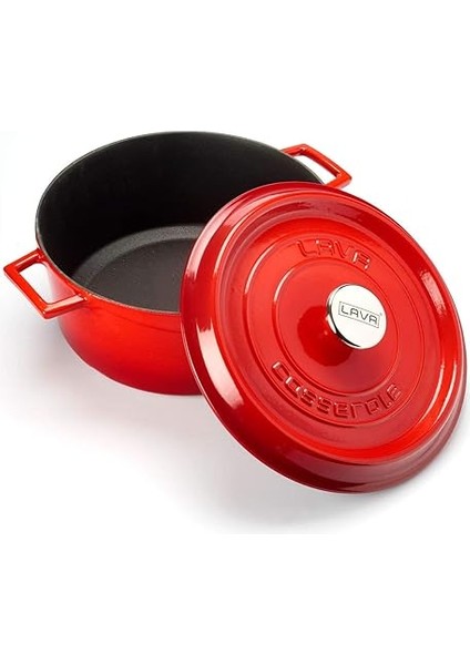 Döküm Yuvarlak Tencere, Trendy, 28 Cm, 6.71 L Hacim, Kırmızı fiyatları