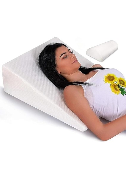 Köpük ve Ultra Rahat Üst Yüzeyli Uyku Için Yatak Kama Yastığı - Uyku Apnesi, Asit Reflü Rahatlatma, ve Ameliyat Sonrası Için Kama Yastık - Sırt Ağrısı Rahatlatma Için Köpük Kama Yastık
