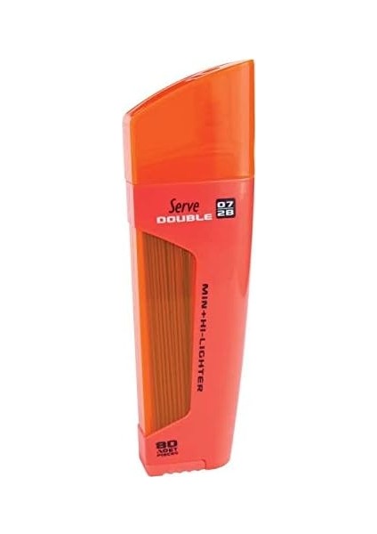 Double 0.7 mm Min + Fosforlu Kalem Kırmızı