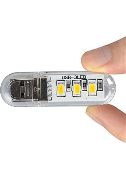 USB LED Lamba 5730 Smd 3 LED Anahtarlık Portatif Taşınabilir Gece Lambası Masa Aydınlatma Kamp Bilgisayar Laptop Powerbank Adaptör Araba