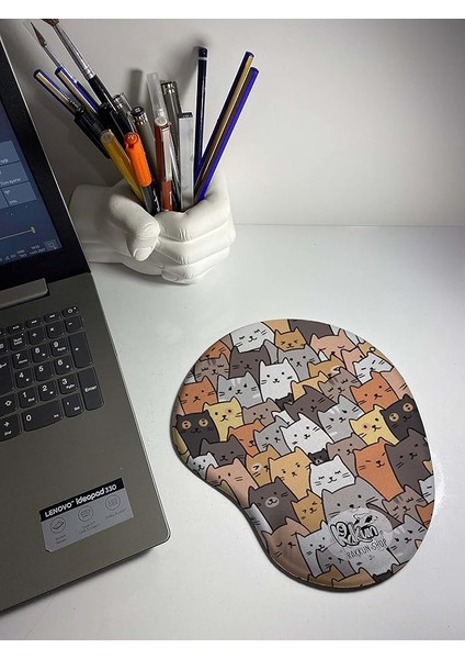 Shop - Kediler Baskılı Bilek Destekli Mouse Pad