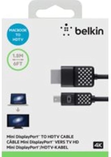 Mini 1.8 M Display Port To HDMI Cable 3m Siyah indirimleri