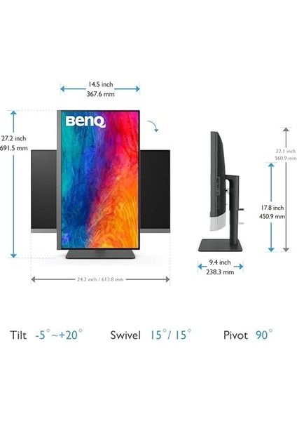 PD2706U, 27" Inç IPS Panel, 4K UHD (3840 x 2160), 5ms, 60Hz, 1200:1 Kontrast, 100% SRGB/100% REC.709/95% P3, Displayhdr 400, Pantone Skintone, Calman, Usb-C Profesyonel Tasarım Monitörü fiyatları
