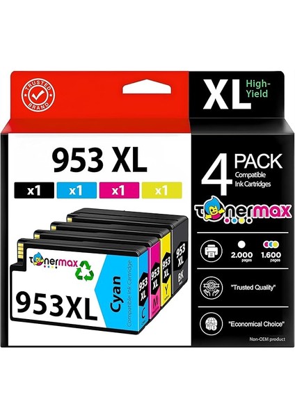 Uyumlu Tonermax 953XL Muadil Kartuş Takımı
