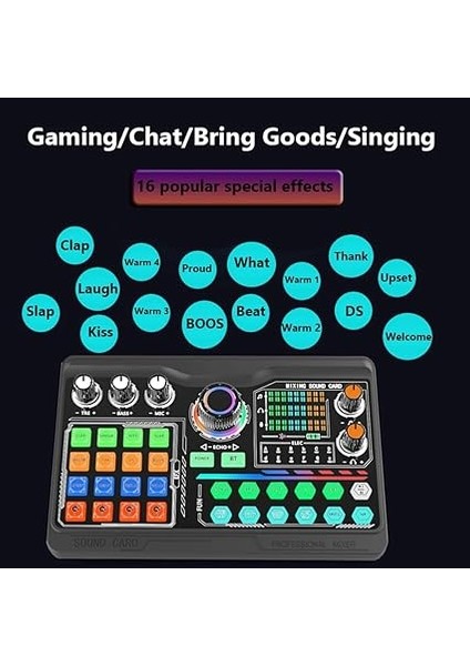 Podcast Mikrofon Ses Kartı Kiti Pc Smartphone Dizüstü Bilgisayar Içiin Vlog Kayıt Canlı Akışı Youtuber Yayıncılara Uygun P300 (P300) indirimleri