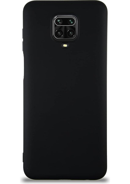 Iletişim Xiaomi Redmi Note 9 Pro ile Uyumlu Kapak ile Uyumlu Içi Kadife Lansman Silikon Kılıf - Siyah