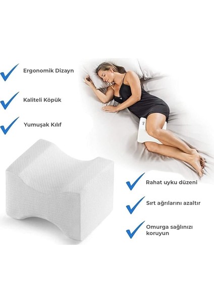 Concept Ortopedik Bacak Arası Yastık Destek Minderi Yan Yatış Yastığı Ergonomik Hamile Pozisyon Yastığı fırsatları