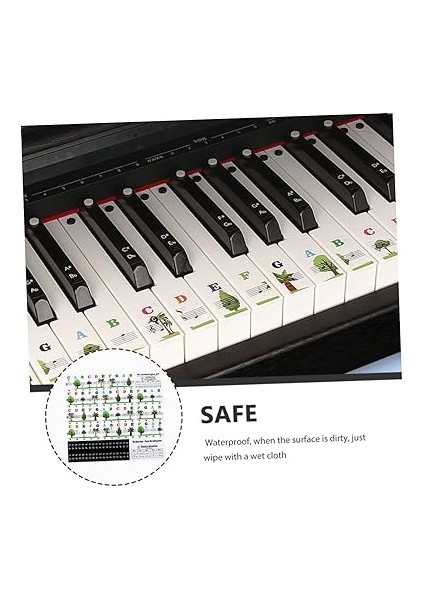 Elektronik Klavye Çıkartmaları 88 Tuşlu Piyano Klavye Çıkartmaları Sağlam - Ter Kolay Yapıştırma ve Çıkarma Müzik Enstrümanı Çıkartmaları Piyano Pratiği Için indirimleri