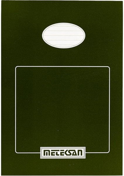 A4 Çizgili Klasik Bloknot, 50 Yaprak, Not Defteri, Karton Kapak, Yeşil