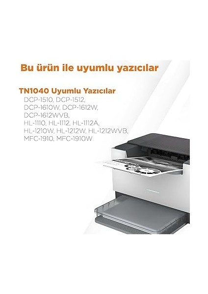HL-1211W / TN-1040 2'li Avantaj Paket Brother Uyumlu Toner modelleri