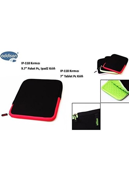 IP-118 Kırmızı 7" Tablet Pc Kılıfı fiyatları