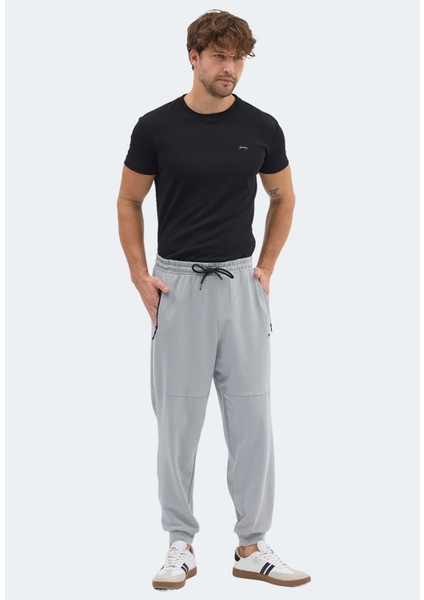 Only In Erkek Fermuar Cepli Gri Eşofman Altı