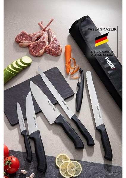 35194 Ecco Şef Çantalı Bıçak Seti 6 Parça, Standart