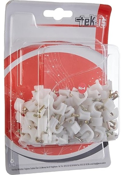 Beton Çivili Kablo Tutucu, Kroşe No 4 100 Adet fiyatları