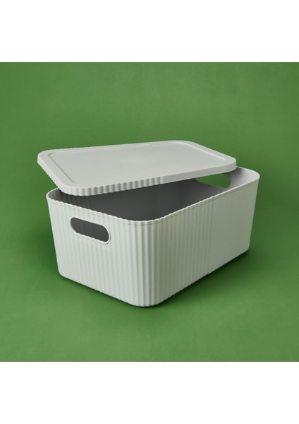 Kapaklı Büyük Boy Kutu - Gri - 12 Lt modelleri